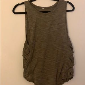 Lululemon heather brown tank size 4